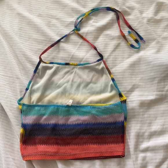 Colorful stripped halter top - Picture 2 of 2